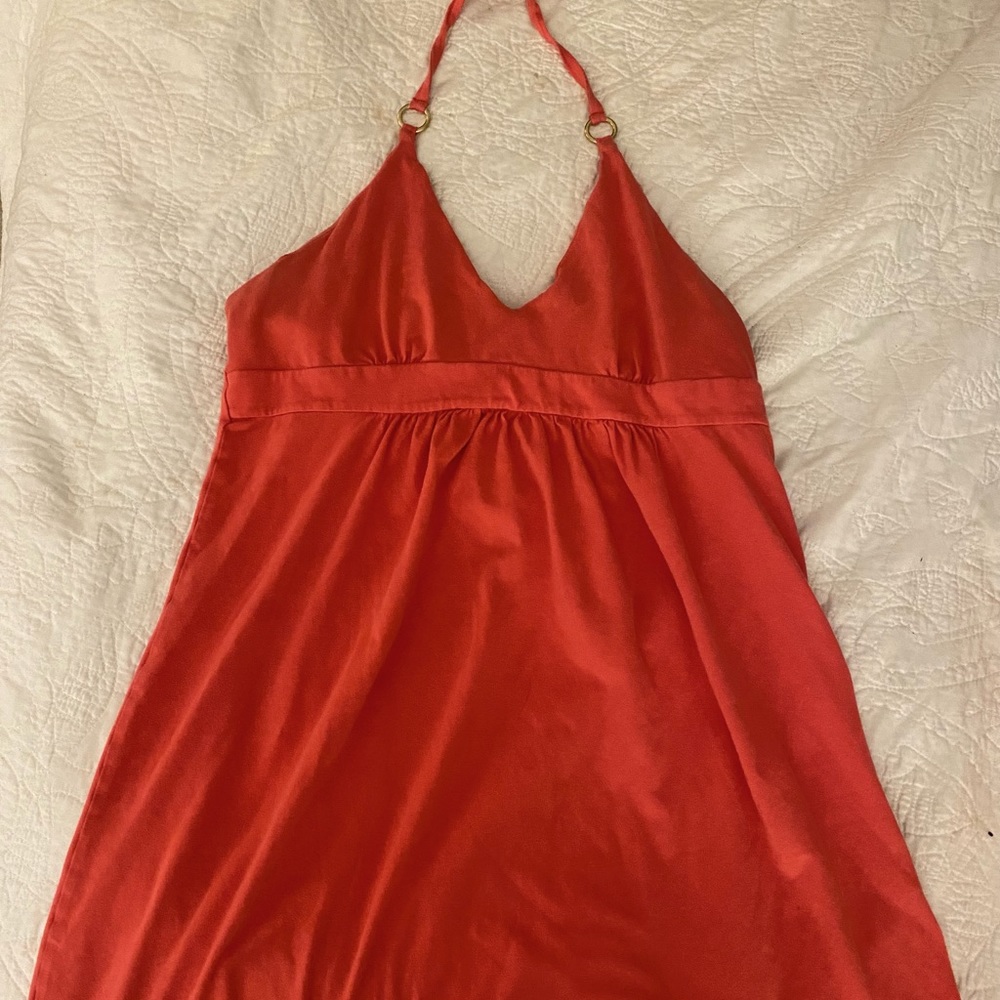 Pink halter sundress